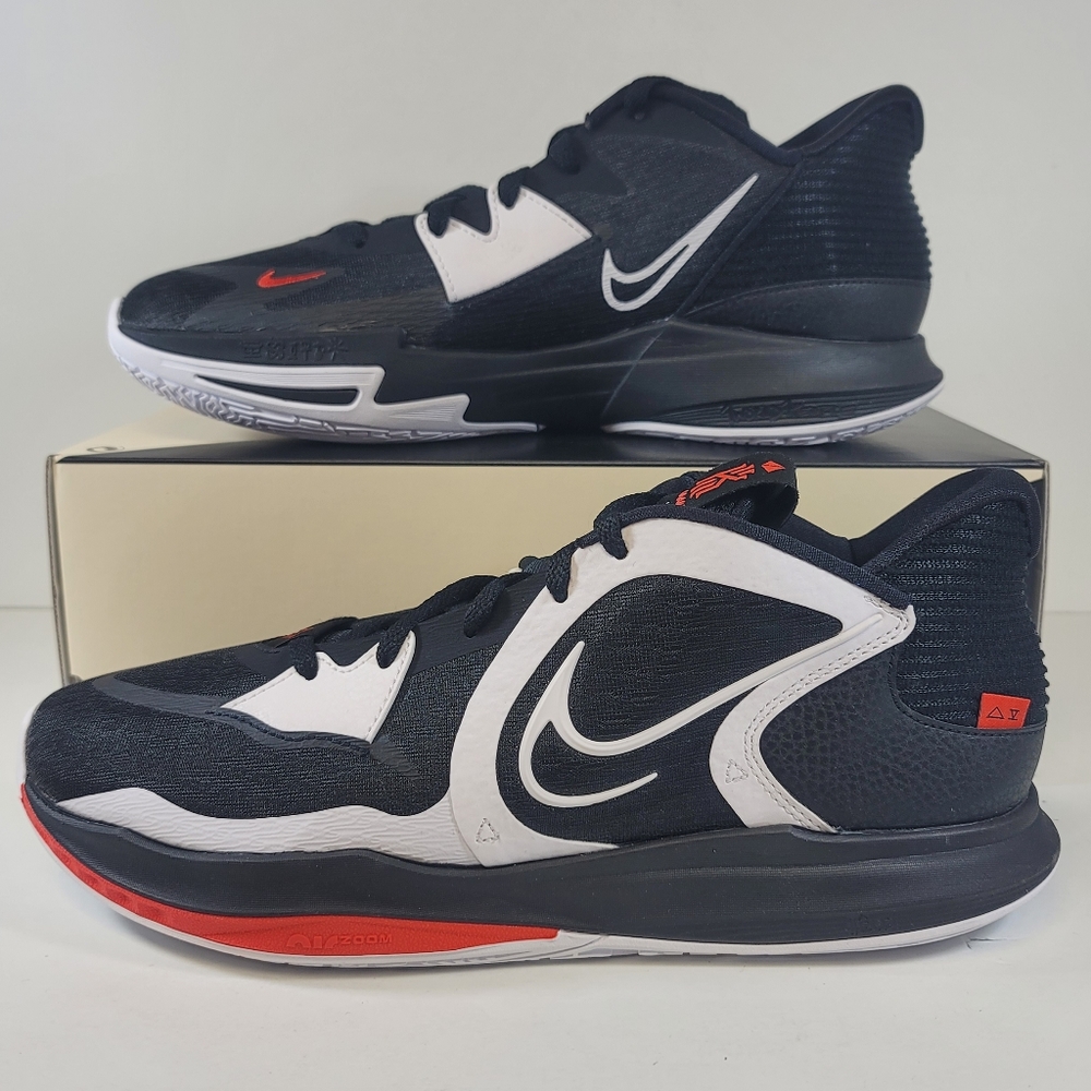 Nike Kyrie Low 5 Black/White/Chile Red DJ6012-001 Basketball Shoes Mens Sz 10.5
